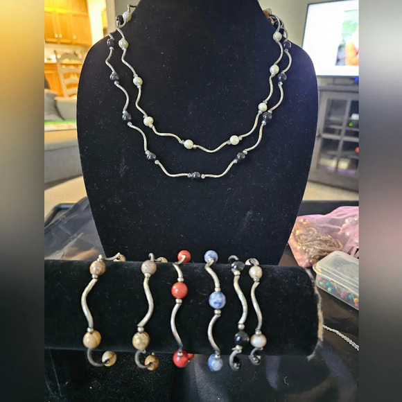 Jewelry - Mix and match multi color necklace and bracelet set